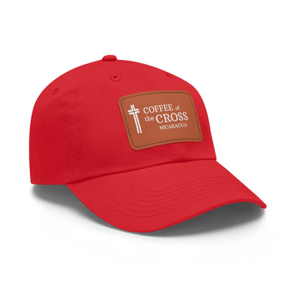 Coffee of the Cross - Dad Hat with Leather Patch (Rectangle)